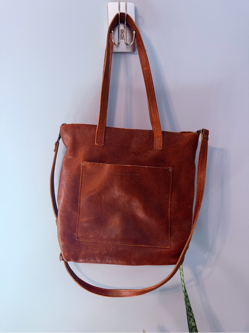 Portland Leather Goods Crossbody Tote in Nutmeg - Picture 4 of 13